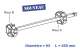 Deprat 2036-62-250 Embout parachute pour tube DP62 (long. 250 mm)