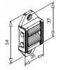 Deprat VAP6/T90 Guide sangle plastique Pour sangle de 14  18mm VERTICAL  2 trous