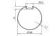 NICE 515.28900 Adaptateur rond : Roue & couronne DEPRAT 89 x 1,1 pour moteurs ERA 45mm