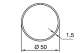 NICE 515.25002 Rond 50 x 1,5 : roue + couronne pour moteurs max 45mm