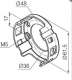 NICE 535.10010 Support compact avec 2 trous M5 pour serie ERA ou MAX taille M, diam 45 mm, sans manoeuvre de secours