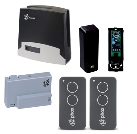 V2 elettronica 30C110 Kit TORQ500D-24V pour portails coulissants avec un poids max de 500kg avec armoire de commande digitale