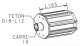 ZURFLUHFELLER A466 Embout octo 60 palier D18 avec carr de 10 dbouchant