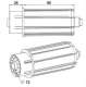 ZURFLUHFELLER A492A Embout  piston ZF54 + roulement AL12